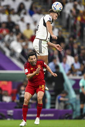 spain vs germany AL-KHOR, AK - 27.11.2022: SPAIN VS GERMANY - Jordi Alba of Spain during the match between Spain and Germany, valid for the group stage of the World Cup, held at Al Bayt Stadium in Al-Khor, Qatar. (Photo: Richard Callis Fotoarena) x2300499x RichardxCallis
