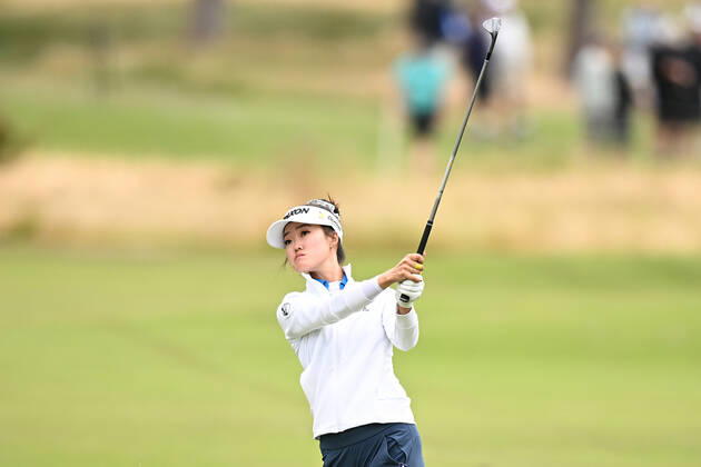 GOLF AUSTRALIAN OPEN, Grace Kim plays a shot during the ISPS Handa Australian Open 2022 golf tournament at the Kingston Heath Golf Club in Melbourne, Thursday, December 1, 2022. ( NO ARCHIVING, EDITORIAL USE ONLY, NO USE IN BOOKS WITHOUT CONSENT MELBOURNE VICTORIA AUSTRALIA  Copyright: xJAMESxROSSx 20221201001737242824