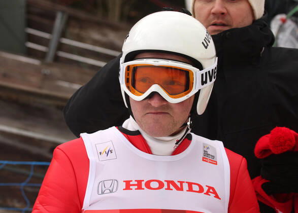 Oberstdorf, Germany 29 December 2013 International Four Hills Tournament, Ski Jumping, Men, World Cup, Oberstdorf, Opening Jump, Schattenbergschanze, Audiarena Michael Edwards, Eddie the Eagle, Eddie Edwards GBR