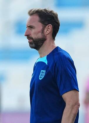 Mandatory Credit: Photo by Javier Garcia Shutterstock (13646877a) Gareth Southgate manager of England England Training, FIFA World Cup, WM, Weltmeisterschaft, Fussball 2022, Football, Al Wakrah Sports Complex, Al Wakrah, Qatar - 03 Dec 2022 Editorial Use Only England Training, FIFA World Cup 2022, Football, Al Wakrah Sports Complex, Al Wakrah, Qatar - 03 Dec 2022 Editorial Use Only  Copyright: xJavierxGarcia Shutterstockx 13646877a