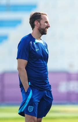 Mandatory Credit: Photo by Javier Garcia Shutterstock (13646877c) Gareth Southgate manager of England England Training, FIFA World Cup, WM, Weltmeisterschaft, Fussball 2022, Football, Al Wakrah Sports Complex, Al Wakrah, Qatar - 03 Dec 2022 Editorial Use Only England Training, FIFA World Cup 2022, Football, Al Wakrah Sports Complex, Al Wakrah, Qatar - 03 Dec 2022 Editorial Use Only  Copyright: xJavierxGarcia Shutterstockx 13646877c