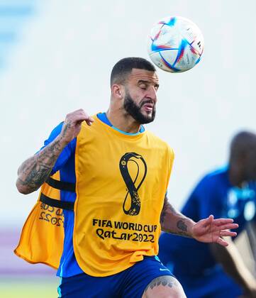 Mandatory Credit: Photo by Javier Garcia Shutterstock (13646877y) Kyle Walker of England England Training, FIFA World Cup, WM, Weltmeisterschaft, Fussball 2022, Football, Al Wakrah Sports Complex, Al Wakrah, Qatar - 03 Dec 2022 Editorial Use Only England Training, FIFA World Cup 2022, Football, Al Wakrah Sports Complex, Al Wakrah, Qatar - 03 Dec 2022 Editorial Use Only  Copyright: xJavierxGarcia Shutterstockx 13646877y
