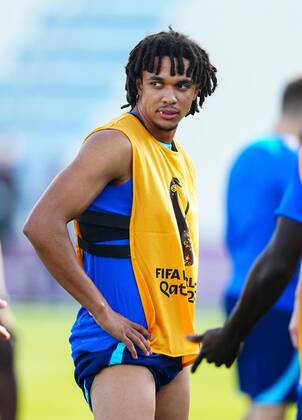 Mandatory Credit: Photo by Javier Garcia Shutterstock (13646877t) Trent Alexander-Arnold of England England Training, FIFA World Cup, WM, Weltmeisterschaft, Fussball 2022, Football, Al Wakrah Sports Complex, Al Wakrah, Qatar - 03 Dec 2022 Editorial Use Only England Training, FIFA World Cup 2022, Football, Al Wakrah Sports Complex, Al Wakrah, Qatar - 03 Dec 2022 Editorial Use Only  Copyright: xJavierxGarcia Shutterstockx 13646877t