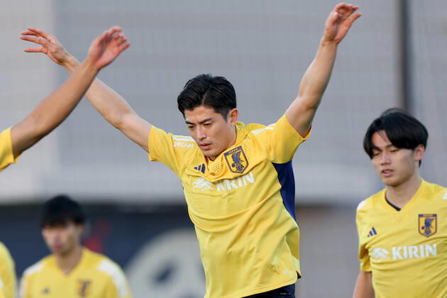 Japan Training Session - FIFA World Cup, WM, Weltmeisterschaft, Fussball Qatar 2022 Players of Japan during Japan training session at Al Sadd SC training center in Doha, Qatar on December 03, 2022. IgorxKralj PIXSELL