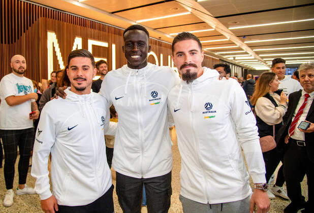 FIFA WM 2022, Nationalteam Australien Ankunft in Melbourne
