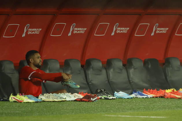 Morocco s striker Youssef En-Nesyri takes part in a training session of the team held at Doha, Qatar, 05 December 2022. Marruecos will face Spain on the upcoming 06 December in a round of 16 soccer match of the Qatar 2022 World Cup. Morocco s training session !ACHTUNG: NUR REDAKTIONELLE NUTZUNG!  Copyright: xJuanJoxMartinx EVE1774 20221205-fad7888b5c2e6a4fb271e567fe67a09dd073d773
