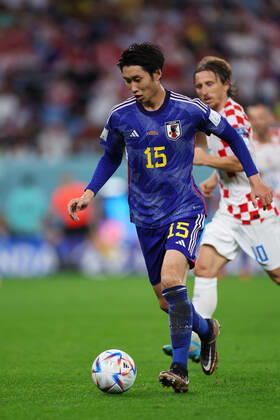 Daichi Kamada (JPN), DECEMBER 5, 2022 - Football Soccer : FIFA World Cup, WM, Weltmeisterschaft, Fussball Qatar 2022 round of 16 match between Japan - Croatia at Al Janoub Stadium in Al Wakrah, Qatar.  (205587937)