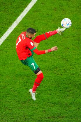 Mandatory Credit: Photo by Javier Garcia Shutterstock (13651659aa) Hakim Ziyech of Morocco. Morocco v Spain, FIFA World Cup, WM, Weltmeisterschaft, Fussball 2022, Round of 16, Football, Education City Stadium, Doha, Qatar - 06 Dec 2022 Editorial Use Only Morocco v Spain, FIFA World Cup 2022, Round of 16, Football, Education City Stadium, Doha, Qatar - 06 Dec 2022 Editorial Use Only  Copyright: xJavierxGarcia Shutterstockx 13651659aa