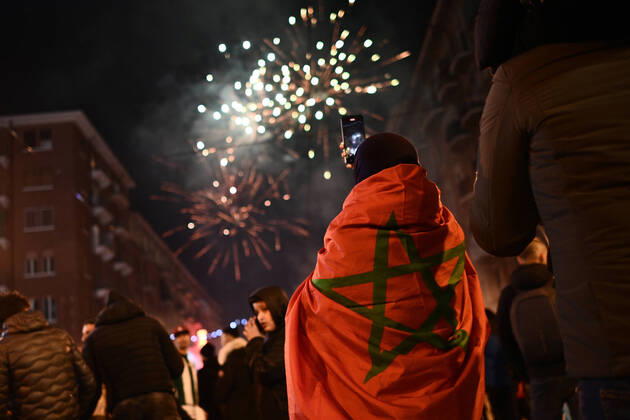 FIFA WM 2022, Fans von Marokko feiern in zahlreichen Städten der Welt, Archivbilder