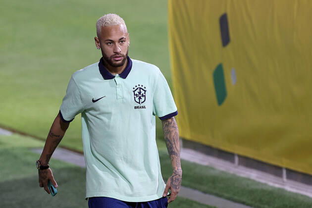 Brazil Training Session - FIFA World Cup, WM, Weltmeisterschaft, Fussball Qatar 2022 Neymar of Brazil during Brazil training session at Al Arabi SC Stadium in Doha, Qatar on December 6, 2022. GoranxStanzl PIXSELL