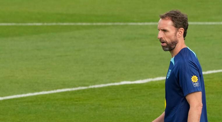 Mandatory Credit: Photo by Dave Shopland Shutterstock (13652017l) Manager Gareth Southgate England Training and press conference, PK, Pressekonferenz FIFA World Cup, WM, Weltmeisterschaft, Fussball 2022, Football, Al Wakrah Sports Complex, Al Wakrah, Qatar - 07 Dec 2022 Editorial Use Only England Training and Press Conference, FIFA World Cup 2022, Football, Al Wakrah Sports Complex, Al Wakrah, Qatar - 07 Dec 2022 Editorial Use Only Copyright: xDavexShopland Shutterstockx 13652017l