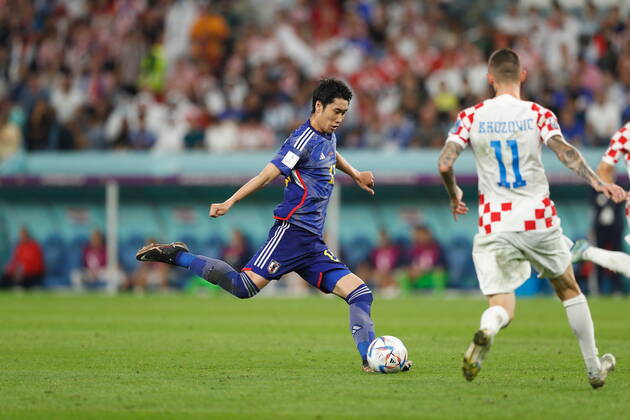 Daichi Kamada (JPN), DECEMBER 5, 2022 - Football Soccer : FIFA World Cup, WM, Weltmeisterschaft, Fussball 2022 Round of 16 match between Japan 1-1 (PK 1-3) Croatia at the Al Janoub Stadium in Al Wakrah, Qatar. Noxthirdxpartyxsales  (205797186)
