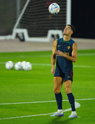 Mandatory Credit: Photo by Javier Garcia Shutterstock (13655708x) Cristiano Ronaldo of Portugal during training Portugal Training, FIFA World Cup, WM, Weltmeisterschaft, Fussball 2022, Football, Al Shahaniya SC Training Site, Al Shahaniya, Qatar - 08 Dec 2022 Editorial Use Only Portugal Training, FIFA World Cup 2022, Football, Al Shahaniya SC Training Site, Al Shahaniya, Qatar - 08 Dec 2022 Editorial Use Only Copyright: xJavierxGarcia Shutterstockx 13655708x