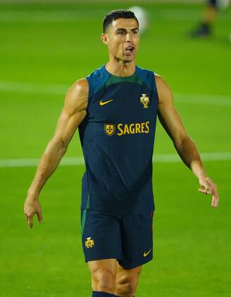 Mandatory Credit: Photo by Javier Garcia Shutterstock (13655708aj) Cristiano Ronaldo of Portugal during training Portugal Training, FIFA World Cup, WM, Weltmeisterschaft, Fussball 2022, Football, Al Shahaniya SC Training Site, Al Shahaniya, Qatar - 08 Dec 2022 Editorial Use Only Portugal Training, FIFA World Cup 2022, Football, Al Shahaniya SC Training Site, Al Shahaniya, Qatar - 08 Dec 2022 Editorial Use Only Copyright: xJavierxGarcia Shutterstockx 13655708aj