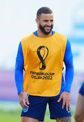 Mandatory Credit: Photo by Javier Garcia Shutterstock (13658575j) Kyle Walker of England England Training and press conference, PK, Pressekonferenz FIFA World Cup, WM, Weltmeisterschaft, Fussball 2022, Football, Al Wakrah Sports Complex, Al Wakrah, Qatar - 09 Dec 2022 Editorial Use Only England Training and Press Conference, FIFA World Cup 2022, Football, Al Wakrah Sports Complex, Al Wakrah, Qatar - 09 Dec 2022 Editorial Use Only  Copyright: xJavierxGarcia Shutterstockx 13658575j