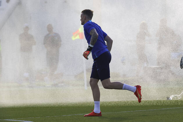 England Training The England players during the England training session at Al-Wakra Stadium, Al-Wakrah Content Not Available For UK Newspapers Copyright: xPaulxChestertonx FIL-17791-0002 UK Newspapers OUT