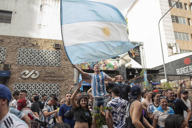 FIFA WM 2022, Niederlande - Argentinien, Public Viewing in Cordoba, Argentinien