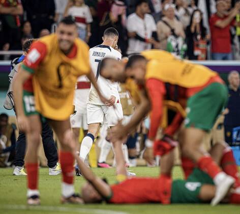 morocco vs portugal DOHA, CA - 10.12.2022: MOROCCO VS PORTUGAL - CRISTIANO RONALDO of Portugal leaves the field after being eliminated by Morocco in a match between Morocco and Portugal, valid for the quarterfinals of the World Cup, held at the Al Thumama Stadium in Doha, Qatar. (Photo: Marcelo Machado de Melo Fotoarena) x2308626x  MarceloxMachadoxdexMelo