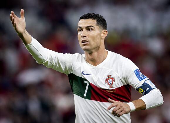 DOHA Cristiano Ronaldo of Portugal during the FIFA World Cup Qatar 2022 quarterfinal match between Morocco and Portugal at Al Thumama Stadium on December 10, 2022 in Doha, Qatar ANP KOEN VAN WEEL FIFA World Cup Qatar 2022 2022 xVIxANPxSportx xxANPxIVx 459215970 originalFilename: 459215970