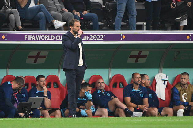 Football, men, 2022 23 season, Qatar World Cup, quarterfinals, England France at Al Bayt Stadium in Al Khor, Gareth Southgate England, coach head coach , 10 12 2022, Copyright: xMatthiasxKochx