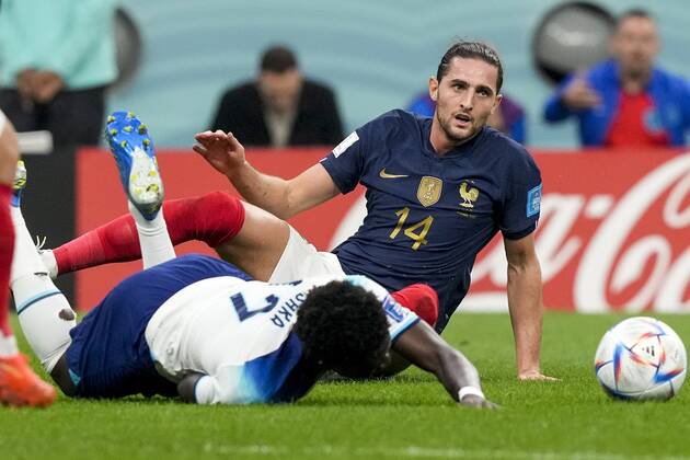 AL KHOR, 10-12-2022, Al Bayt stadium, World Cup 2022 in Qatar. Quarter final game between England and France, France player Adrien Rabiot England - France  x19482231x Copyright: