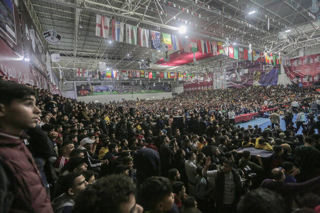 FIFA WM 2022, Marokko - Portugal, Public Viewing in Gaza