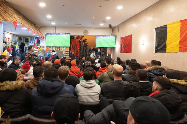 FIFA WM 2022, Frankreich - Marokko, Public Viewing in Brüssel