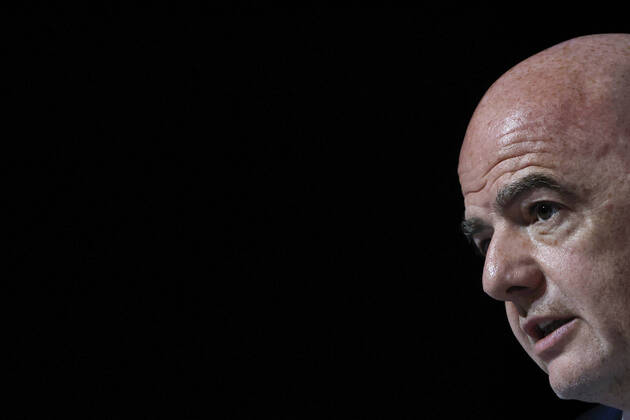 FIFA s President, Swiss Gianni Infantino, addresses a press conference, PK, Pressekonferenz in Doha, Qatar, 16 December 2022. Infantino said that FIFA s World Cup Qatar 2022 has been a great success . The final between Argentina and France is to be played on 18 December, and the match for the third and fourth place between Croatia and Morocco, on 17 December. Gianni Infantino s press conference !ACHTUNG: NUR REDAKTIONELLE NUTZUNG! Copyright: xAlbertoxEstevezx EVE2293 20221216-c2a486e5ccb795696d0112689e923153ee257d89