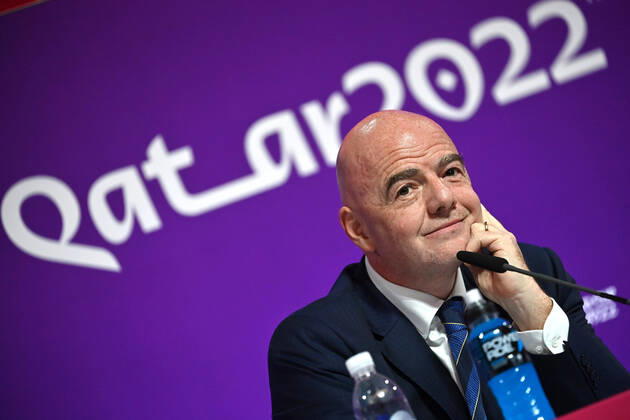 FIFA President Gianni INFANTINO, single image,cropped single image,portrait,portrait FIFA Press Conference on 16 22 2022 Closing Ceremony, Football World Cup 20122 in Qatar from 20 11 18 12 2022