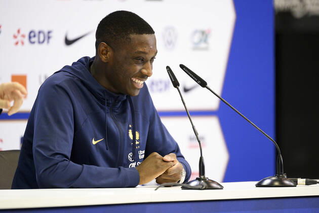 KOLO MUANI Randal (FRA) FOOTBALL : Conference de presse de l equipe de France - coupe du Monde Qatar 2022 - 16 12 2022 JBAutissier Panoramic 