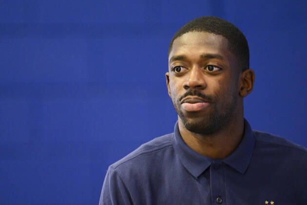 DEMBELE Ousmane (FRA) FOOTBALL : Conference de presse de l equipe de France - coupe du Monde Qatar 2022 - 16 12 2022 JBAutissier Panoramic 