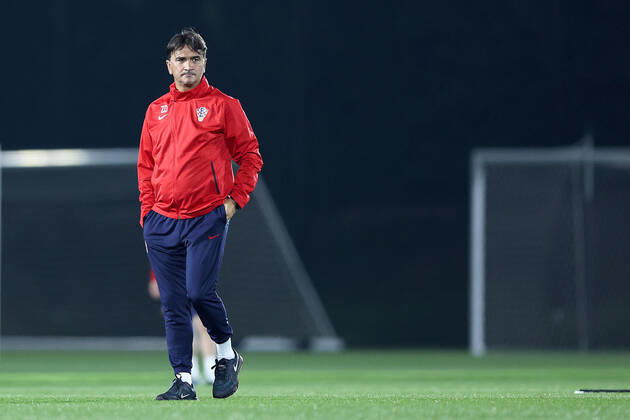 Training of the Croatian national football team Head coach Zlatko Dalic during the training of the Croatian national football team at Al Esal 3 camp the day before the match against Morocco in Doha, Qatar on December 16, 2022. GoranxStanzl PIXSELL