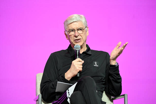 Football, Men, 2022 23 season, Qatar World Cup, Doha, FIFA Technical Study Group press conference in the media center at Qatar National Convention Centre QNCC , pictured Arsene Wenger FIFAs Chief of Global Football Development , 17 12 2022, Copyright: xMatthiasxKochx
