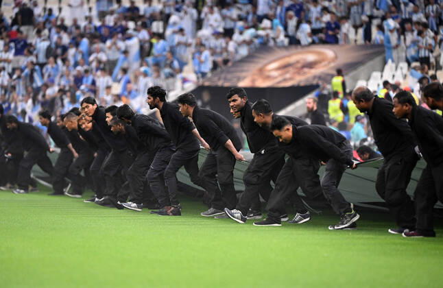 Football, men, 2022 23 season, Qatar World Cup, final, Argentina France at Lusail Iconic Stadium in Lusail, preparations closing ceremony, 18 12 2022, Copyright: xMatthiasxKochx