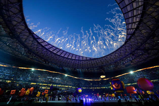 221218 View of the closing ceremony ahead of the FIFA World Cup 2022 final between Argentina and France on December 18, 2022 in Doha Photo Joel Marklund BILDBYRAN code JM JM0415 bbeng football football soccer fotball vm fotbols vm fotbols vm fotbols vm 2022 fifa world cup 2022 final argentina france france,  Copyright: JOELxMARKLUND BB221218JM018