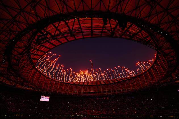 Mandatory Credit: Photo by Javier Garcia Shutterstock (13670815z) Fireworks during the closing ceremony Argentina v France, FIFA World Cup, WM, Weltmeisterschaft, Fussball 2022, Final, Football, Lusail Stadium, Al Daayen, Qatar - 18 Dec 2022 Editorial Use Only Argentina v France, FIFA World Cup 2022, Final, Football, Lusail Stadium, Al Daayen, Qatar - 18 Dec 2022 Editorial Use Only Copyright: xJavierxGarcia Shutterstockx 13670815z