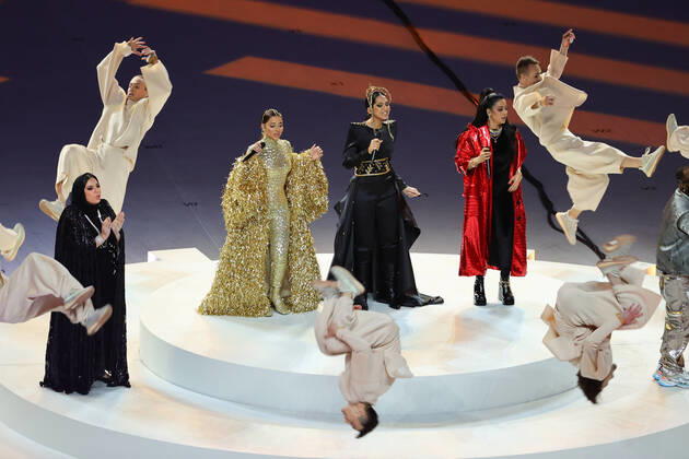 Closing ceremony performance during the Final of the FIFA World Cup, WM, Weltmeisterschaft, Fussball Qatar 2022 between Argentina and France at Lusail Stadium, Lusail, Qatar on 18 December 2022. Copyright: xPeterxDovganx 35040013