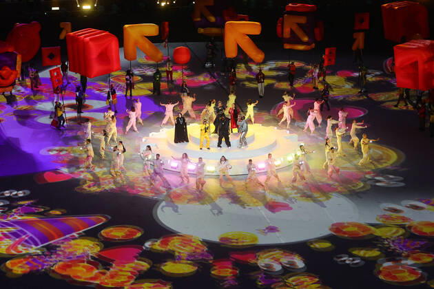Closing ceremony performance during the Final of the FIFA World Cup, WM, Weltmeisterschaft, Fussball Qatar 2022 between Argentina and France at Lusail Stadium, Lusail, Qatar on 18 December 2022. Copyright: xPeterxDovganx 35040024