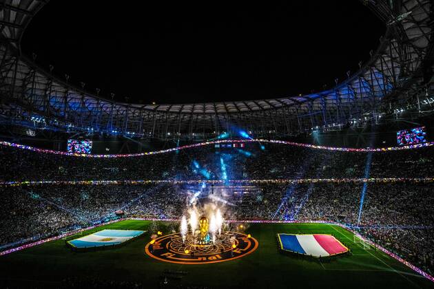 Mandatory Credit: Photo by Javier Garcia Shutterstock (13670815ap) Pre-match atmosphere Argentina v France, FIFA World Cup, WM, Weltmeisterschaft, Fussball 2022, Final, Football, Lusail Stadium, Al Daayen, Qatar - 18 Dec 2022 Editorial Use Only Argentina v France, FIFA World Cup 2022, Final, Football, Lusail Stadium, Al Daayen, Qatar - 18 Dec 2022 Editorial Use Only  Copyright: xJavierxGarcia Shutterstockx 13670815ap