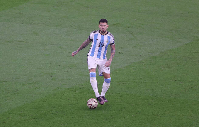 Argentina v France 2022 FIFA World Cup, WM, Weltmeisterschaft, Fussball Nicolas Otamendi of Argentina during the 2022 FIFA World Cup Final between Argentina and France at Lusail Stadium, Lusail Content Not Available For UK Newspapers Copyright: xPaulxChestertonx FIL-17843-0011 UK Newspapers OUT