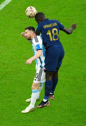 Mandatory Credit: Photo by Javier Garcia Shutterstock (13670815az) Dayot Upamecano of France and Lionel Messi of Argentina Argentina v France, FIFA World Cup, WM, Weltmeisterschaft, Fussball 2022, Final, Football, Lusail Stadium, Al Daayen, Qatar - 18 Dec 2022 Editorial Use Only Argentina v France, FIFA World Cup 2022, Final, Football, Lusail Stadium, Al Daayen, Qatar - 18 Dec 2022 Editorial Use Only  Copyright: xJavierxGarcia Shutterstockx 13670815az
