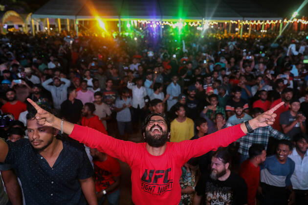 FIFA WM 2022, Finale, Argentinien - Frankreich, Public Viewing in Negambo, Sri Lanka