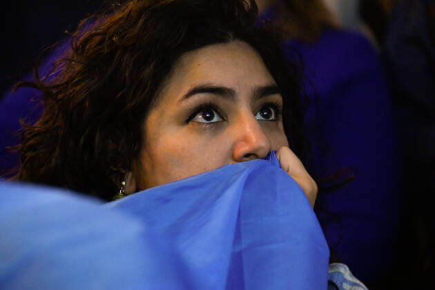 Les supporters de l Argentine au Cafe El Sur à Paris - ambiance - FOOTBALL : Les supporters de l Argentine - Paris - 18 12 2022 FedericoPestellini Panoramic