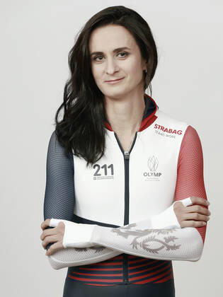 Czech speed skater Martina Sablikova poses for photographer in Prague, Czech Republic, October 3, 2022. (CTKxPhoto PavelxLebeda) CTKPhotoF202301010014201  F202301010014201