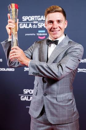 Belgian road cyclist Remco Evenepoel wins Sportman van het jaar Sportif de l annee award during the Sportgala award show, to announce the women and men of the year 2022, Friday 06 January 2023 in Antwerp. KURTxDESPLENTER  x57920768x