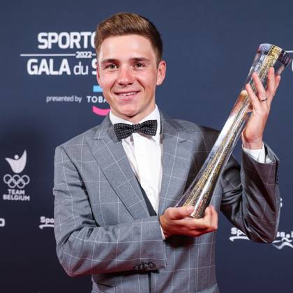 Belgian road cyclist Remco Evenepoel wins Sportman van het jaar Sportif de l annee award during the Sportgala award show, to announce the women and men of the year 2022, Friday 06 January 2023 in Antwerp. KURTxDESPLENTER  x57921870x