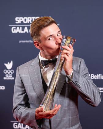 Belgian road cyclist Remco Evenepoel wins Sportman van het jaar Sportif de l annee award during the Sportgala award show, to announce the women and men of the year 2022, Friday 06 January 2023 in Antwerp. KURTxDESPLENTER  x57922603x