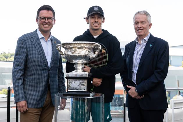 Tennis, Australian Open, Pressetermin in Melbourne