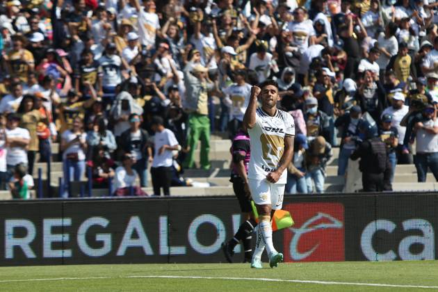 Juarez at Pumas Closing Tournament 2023 Of Mexican Football League January 8, 2023, Mexico City, Mexico: Eduardo Salvio of Pumas celebrates during the Pumas vs Juarez match of the closing tournament 2023 of the League MX at the University Olympic Stadium. on January 8, 2023 in Mexico City, Mexico. (Photo by Ismael Rosas Eyepix Group) Copyright: xIsmaelxRosas xEyepixxGroupx IR_10012023_86044