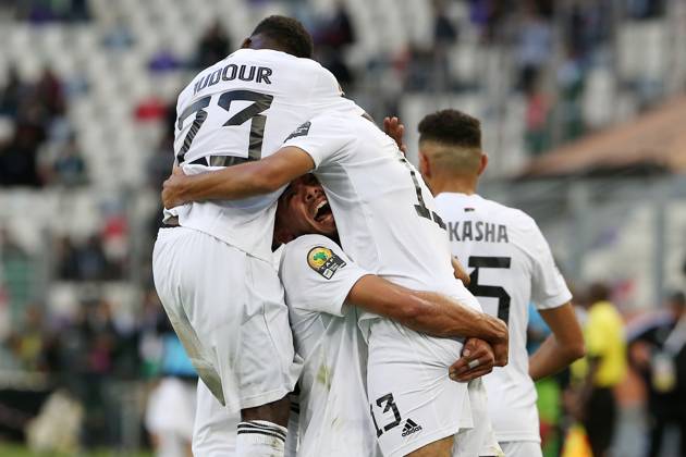 CHAN 2023 In Algeria Libya players celebrate after scoring a goal during the Group A match of the 7th CHAN-2022 African Nations Championship (postponed to 2023), only for local players, at the Nelson Mandela stadium in Algiers, Algeria on 17 January 2023 Algiers Algeria  Copyright: xAPPx originalFilename:app-notitle230117_npWel